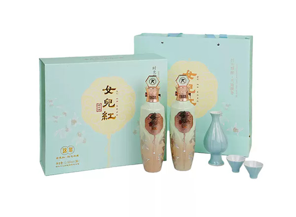 漳州黄酒回收女儿红18年黄酒十八年桂花林藏老酒500ml*2礼盒装行情价格