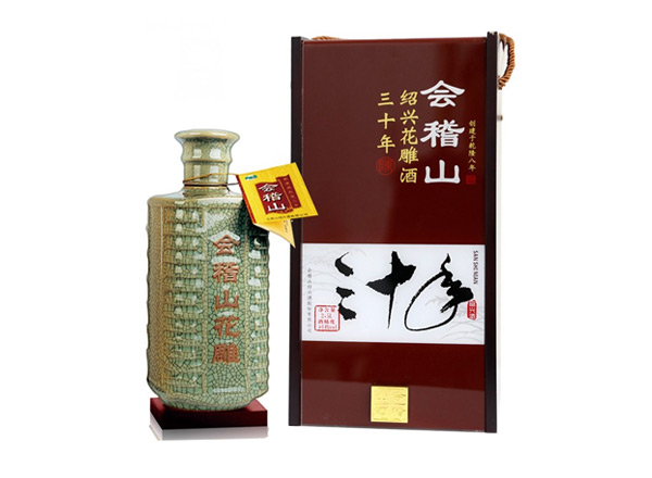 漳州会稽山黄酒回收会稽山三十年绍兴花雕酒30年木盒装2.5L黄酒行情价格